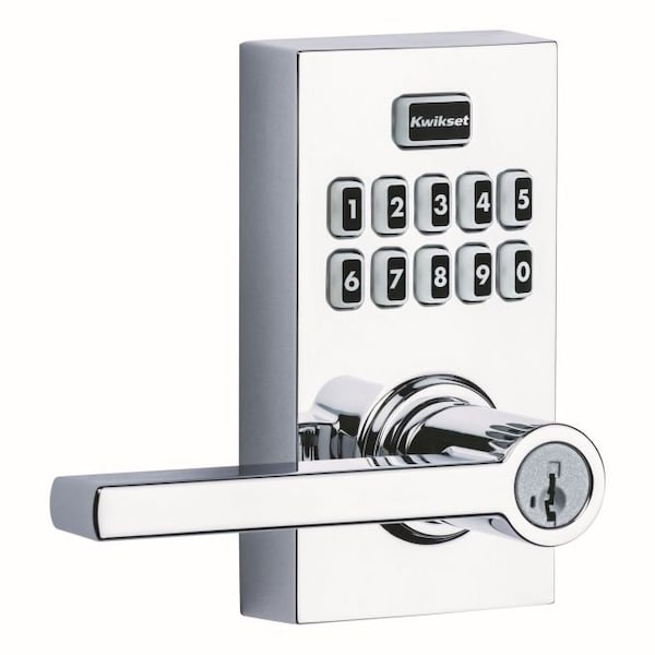 Smartcode Keypad Electronic , Halifax Lever SmartKey , 6AL Latch, RCS Strike Bright Chrome Finish